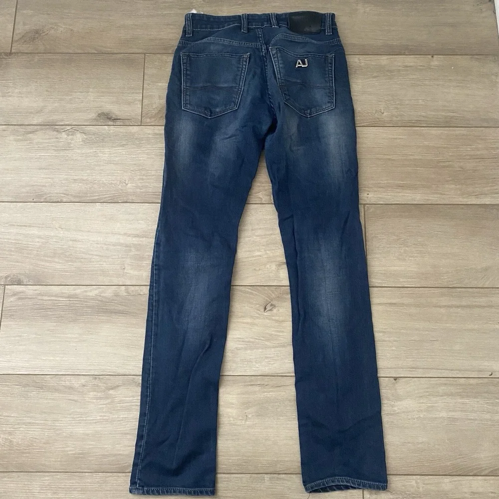 Armani‎ Jeans Womens Black Tag Size Mid Rise Denim Jeans Embellished Pockets
